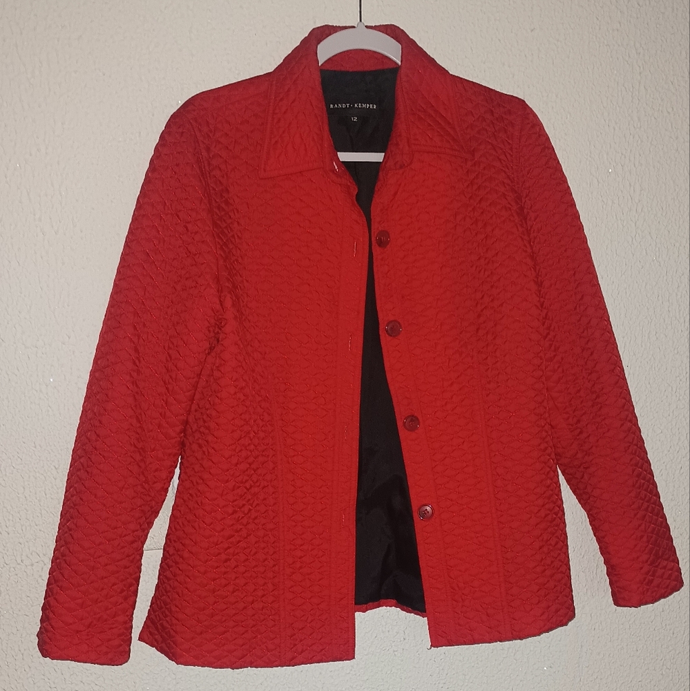 Randy Kemper Women Jacket Size 12 65%Polyester 35%Nylon Great Condition
